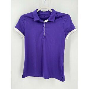 Nike Golf Ladies Polo Top Medium Dri Fit Purple  White Trim